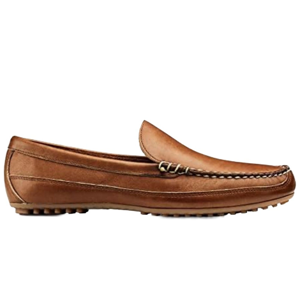 NEW! Allen Edmonds 13D Tan Leather Driving Loafers Slip-On Shoes - Picture 6 of 11